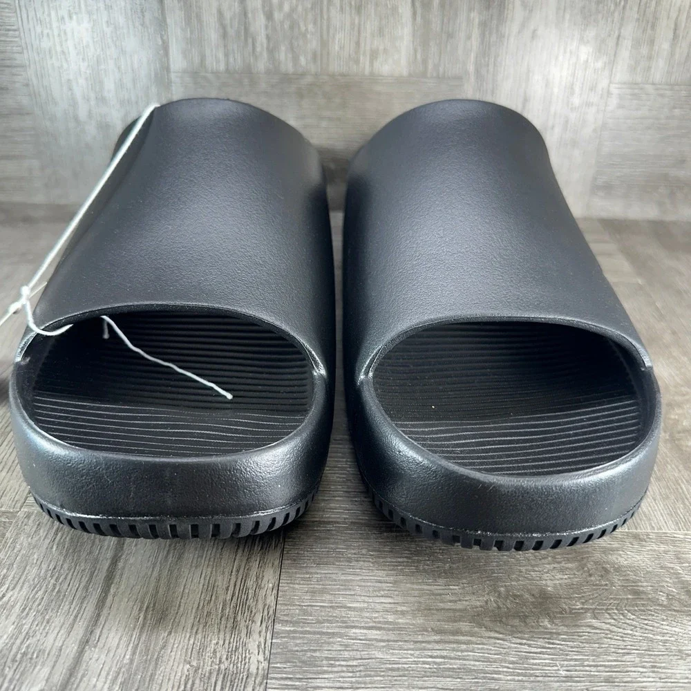 Nike Calm Slide Mens 18 Black Minimalist Foam Comfort NEW FD4116-001